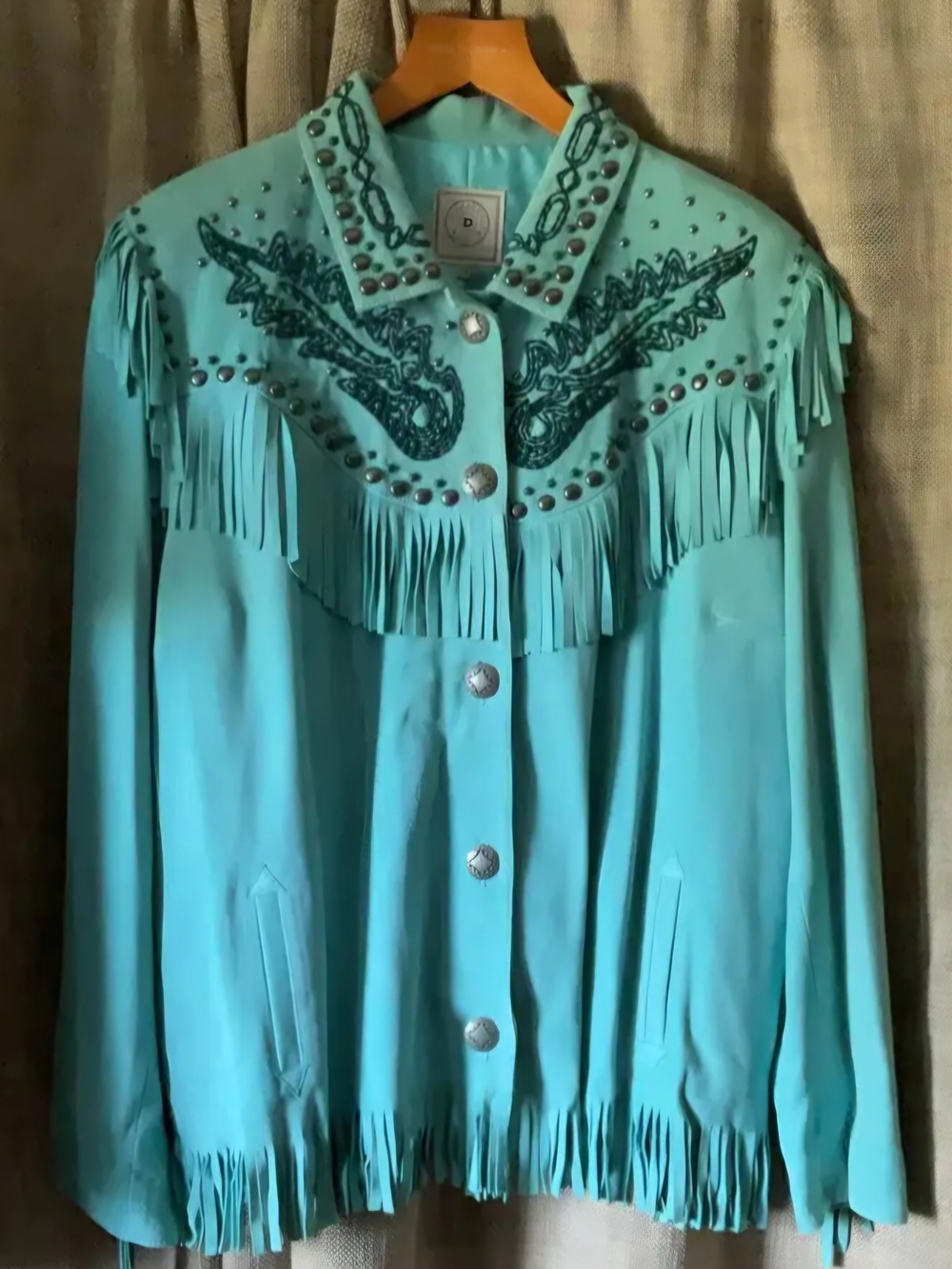 2X Unworn Double D Ranchwear 'Outside Boys' Turquoise Jacket - Picture 3 of 6